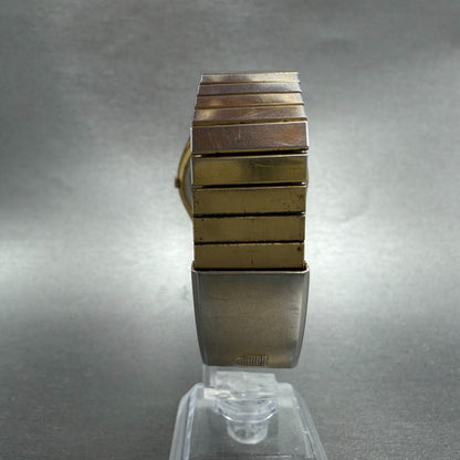 Seiko Pulsar Watch Men 36mm Silver Dial Gold Tone Daydate Y148-8029 New Battery7