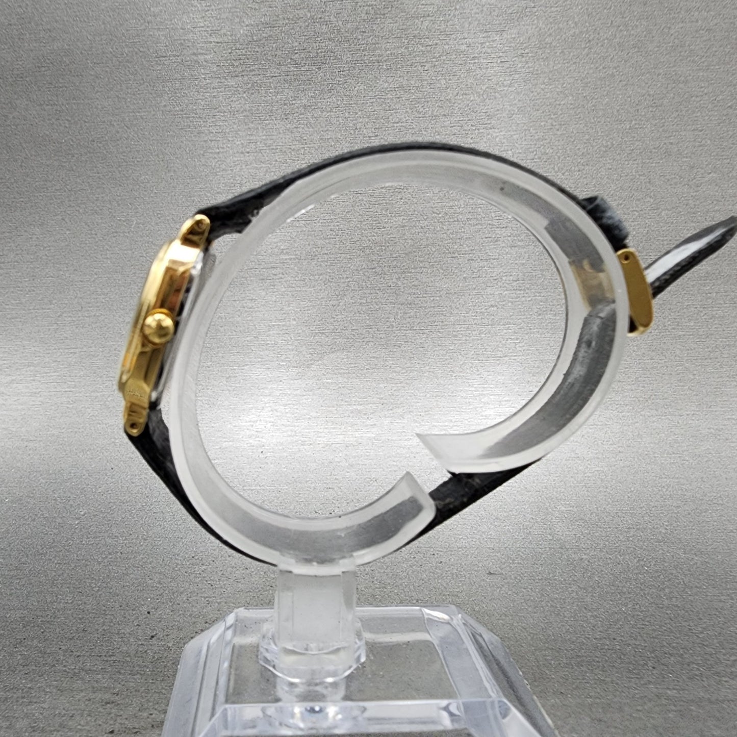 Citizen CQ Tank Watch Women 22mm Black Dial Gold Tone Rectangle New Battery6