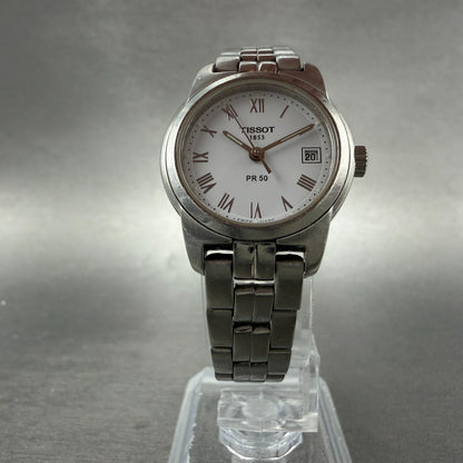 Tissot PR 50 Watch Women 25mm White Dial Silver Tone Date J326/426 New Battery5