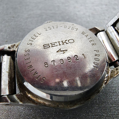 Seiko Matic Lady Watch Women 20mm Silver Dial Silver Tone Date 25170261 Runs9