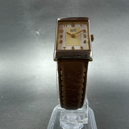 Citizen Elegance Tank Watch Women 18mm White Dial Gold Tone Rectangle New Batt6