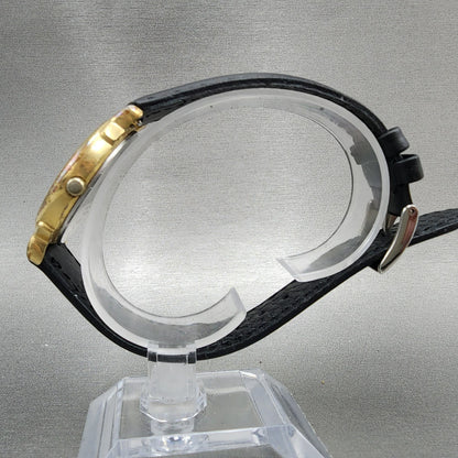 Seiko Avenue Watch Unisex 31mm Gold Dial Gold Tone Date Round 5H226150 New Batt6