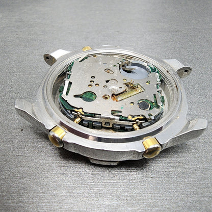 Citizen Yachtmaster Watch Men 42mm Analog Digital Round C211 Silver Tone PARTS11