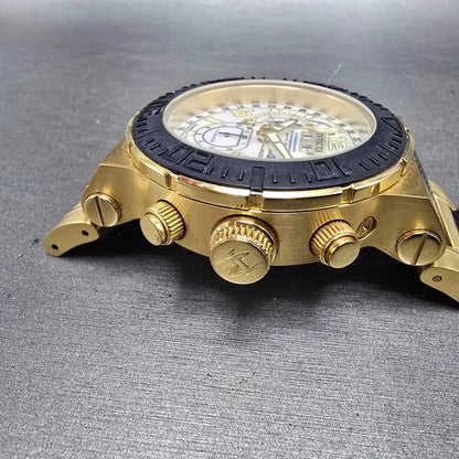 Invicta Reserve Ocean Reef Chronograph Watch Men 46mm MOP Dial Black Gold  READ!6