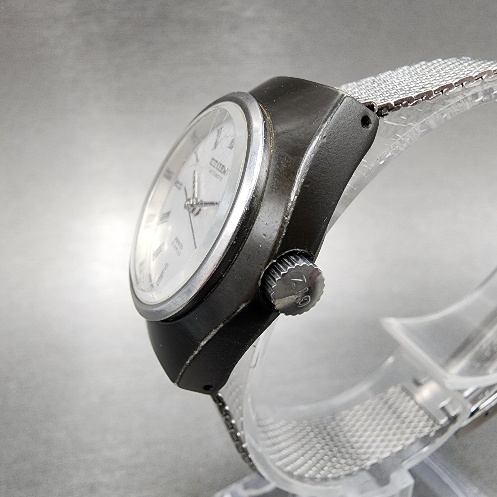 Citizen Automatic 28800 Watch Women 29mm Silver Dial Black Tone 4691164k Runs2