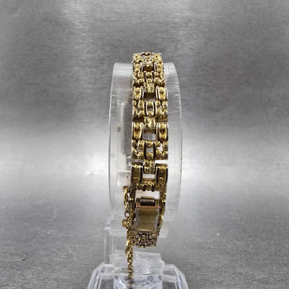 Seiko Tank Watch Women 13mm Black Dial Gold Rectangle 1320-5249 New Battery JP7