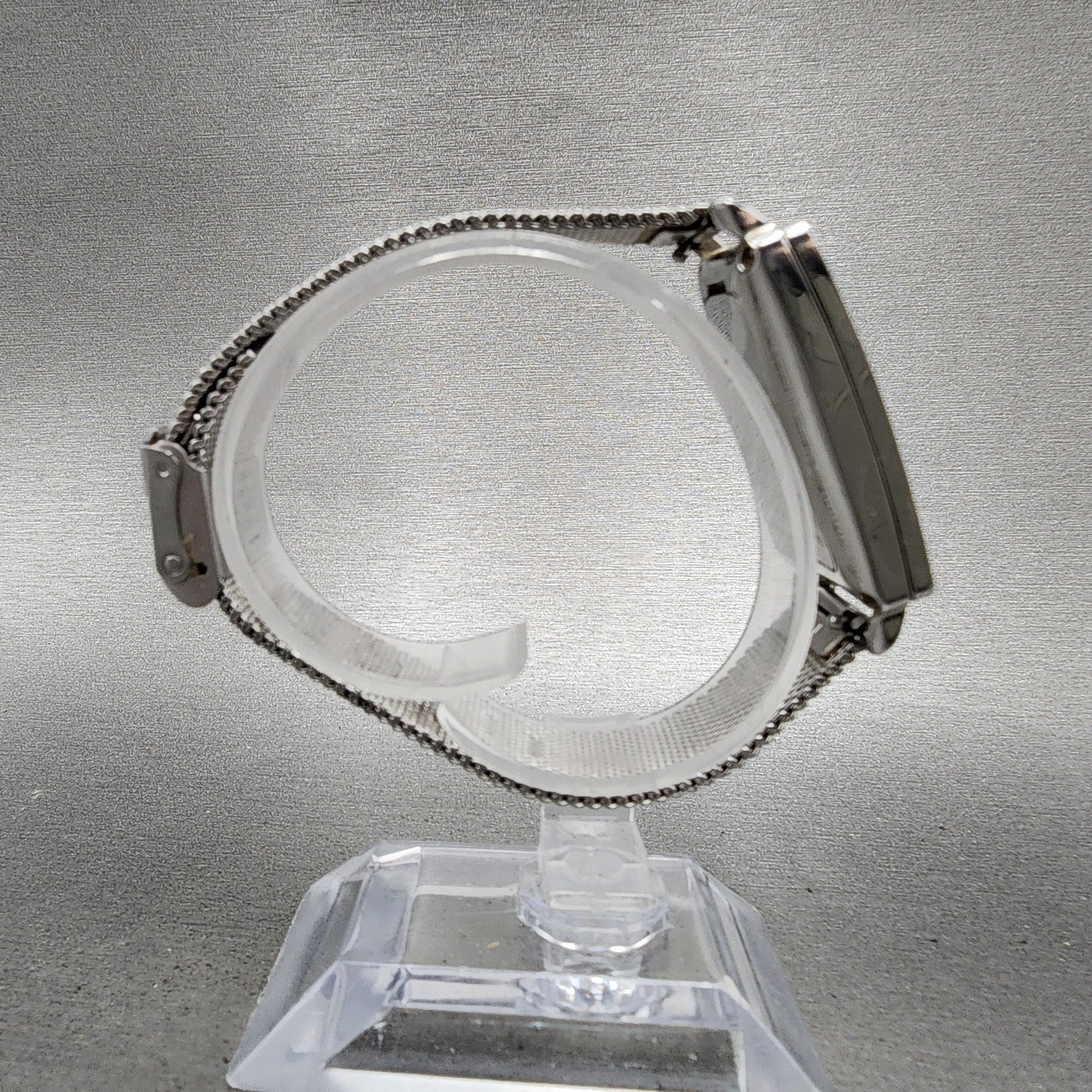 Skagen Hagen Tank Watch Women 22mm Silver Dial Silver Tone Rectangle New Batt8