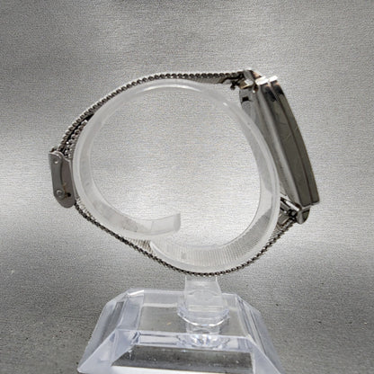 Skagen Hagen Tank Watch Women 22mm Silver Dial Silver Tone Rectangle New Batt8