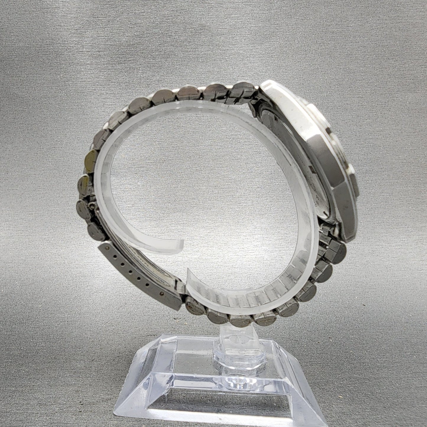 ALBA Dive Watch Men 41mm White Dial Silver Tone Daydate Round V7438B60 PARTS9