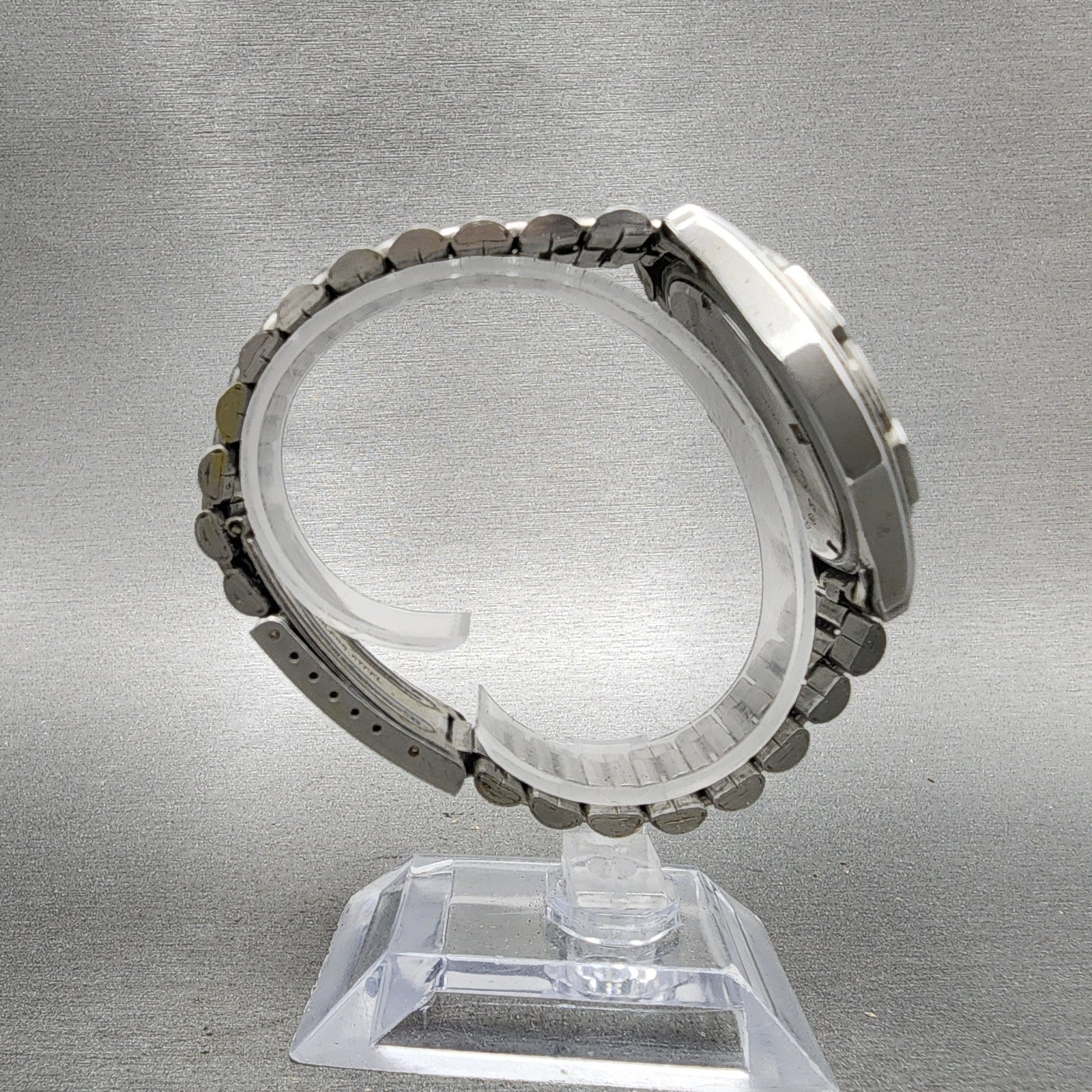 ALBA Dive Watch Men 41mm White Dial Silver Tone Daydate Round V7438B60 PARTS9