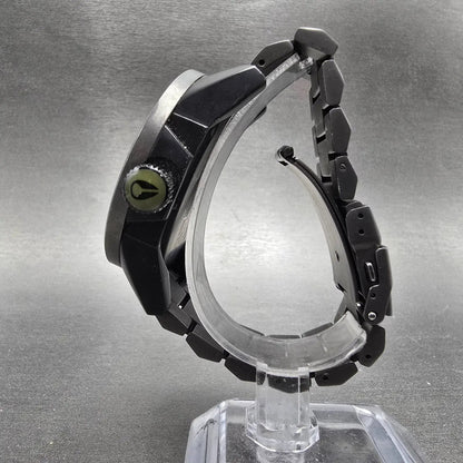 Nixon The Corporal Watch Men 48mm Black Dial Black Tone PARTS CRWON PULLS OUT7