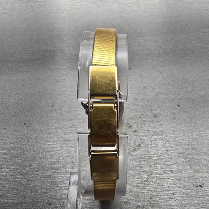 Citizen CQ Watch Women 16mm Champagne Dial Gold Tone Oval 3220-891422 New Batt7