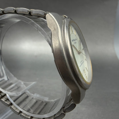 Seiko Alba Epsilon Watch Men 34mm Champagne Titanium Two Tone Date New Battery3