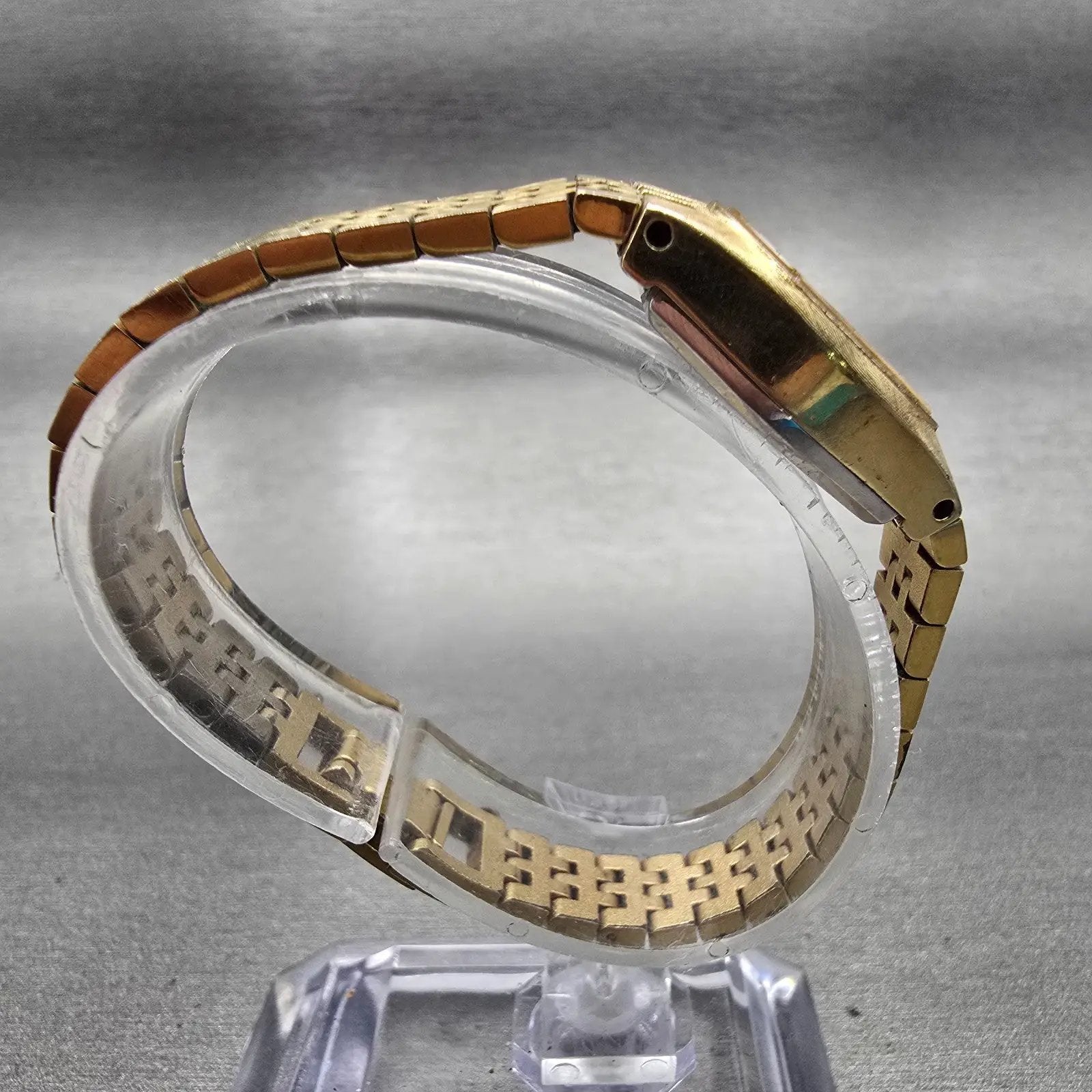 Seiko Watch Women 17mm Gold Dial Gold Tone Oval 11-7849 Vintage Mechanical Works8