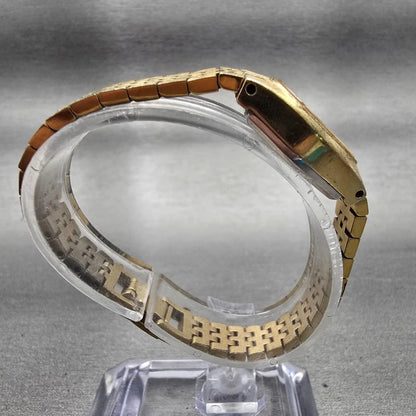 Seiko Watch Women 17mm Gold Dial Gold Tone Oval 11-7849 Vintage Mechanical Works8