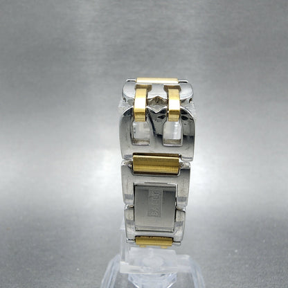 Bally Tank Watch Women 14mm White Dial Two Tone Rectangle A160A179 New Battery7
