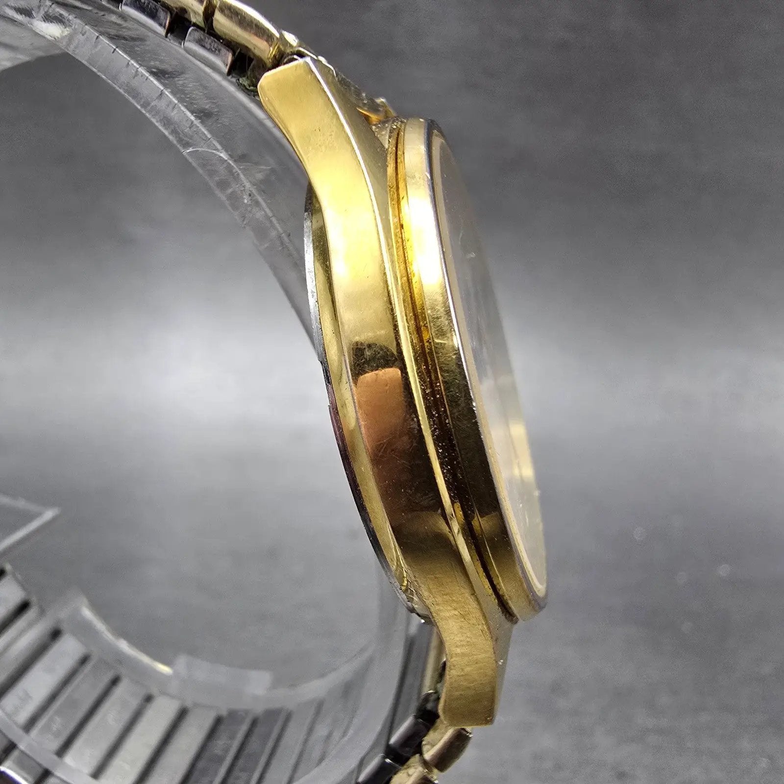 Bulova Railroad Approved Watch Men 36mm White Dial Gold Tone Daydate New Battery3