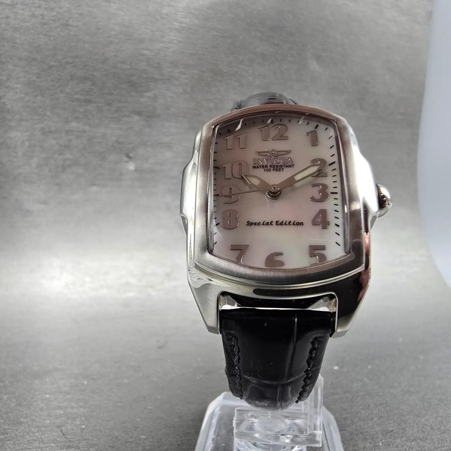 Invicta Lupha Watch Women 29mm MOP Dial Silver Tone Rectangle 0441 New Battery5