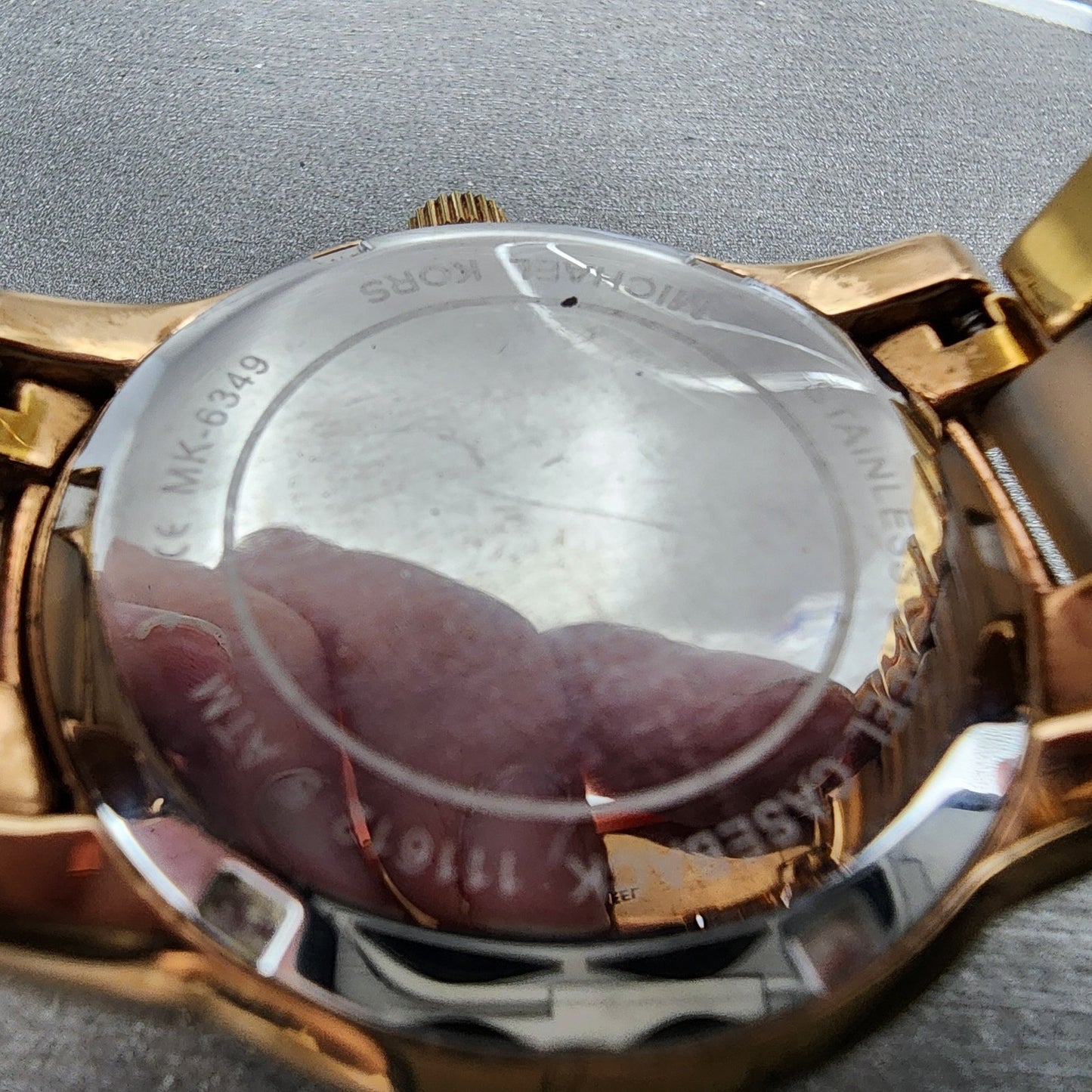 Michael Kors Ritz Watch Women 37mm Rose Dial Rose Gold Tone Date New Battery9