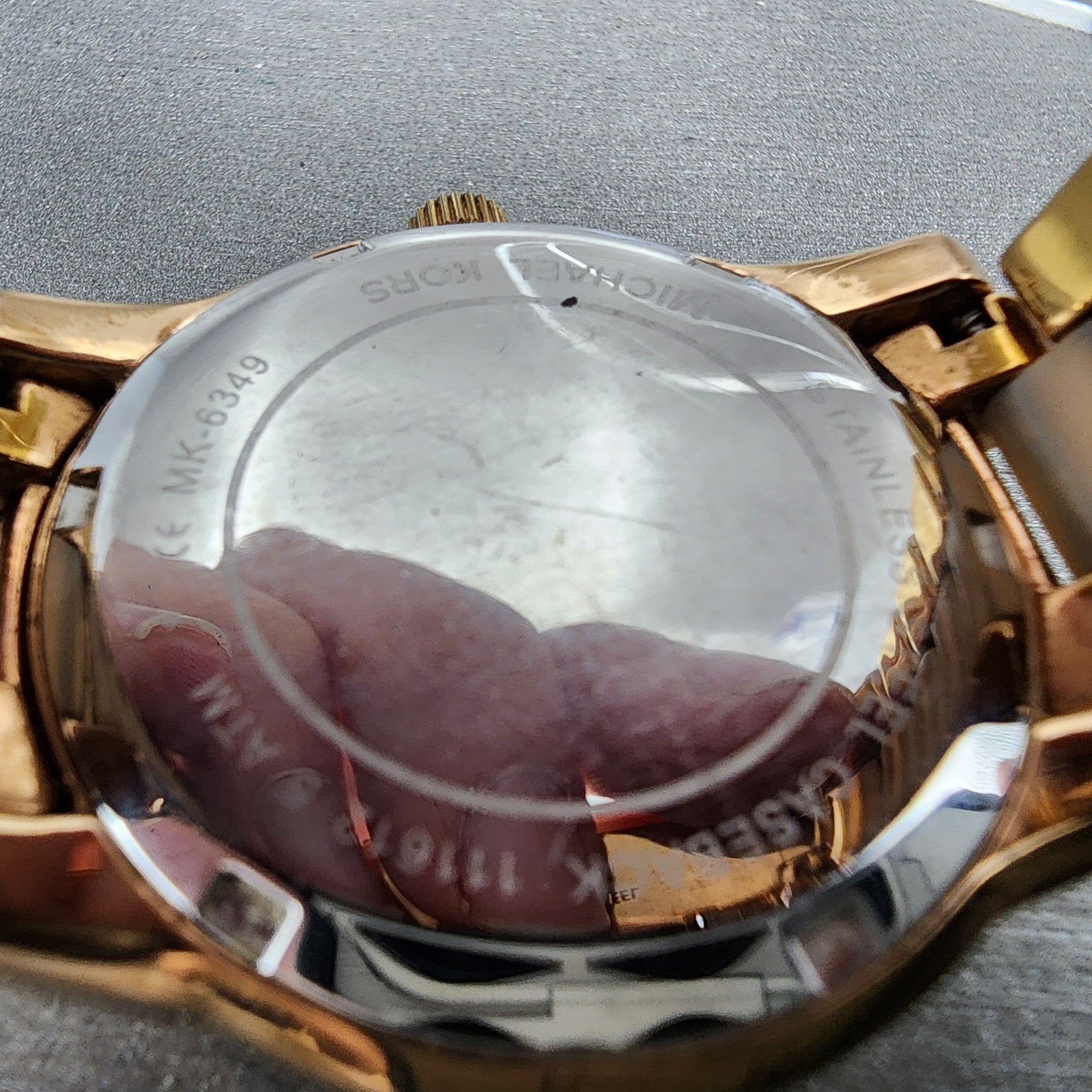 Michael Kors Ritz Watch Women 37mm Rose Dial Rose Gold Tone Date New Battery9