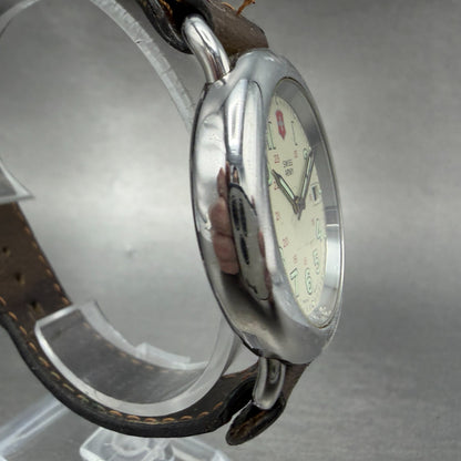 Victorinox Swiss Army Calvary Watch Men 37mm Cream Dial Silver Tone Date PART JP4