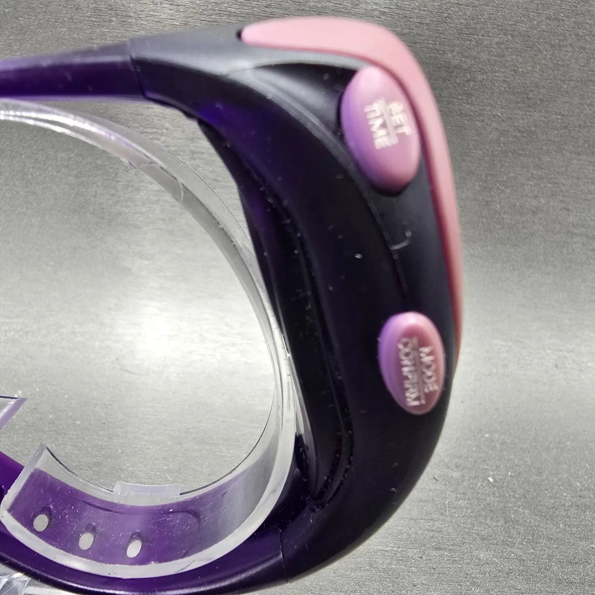 Timex Wrist Rave Watch Kids 37mm Purple Alarm Daydate Oval New Battery VTG3