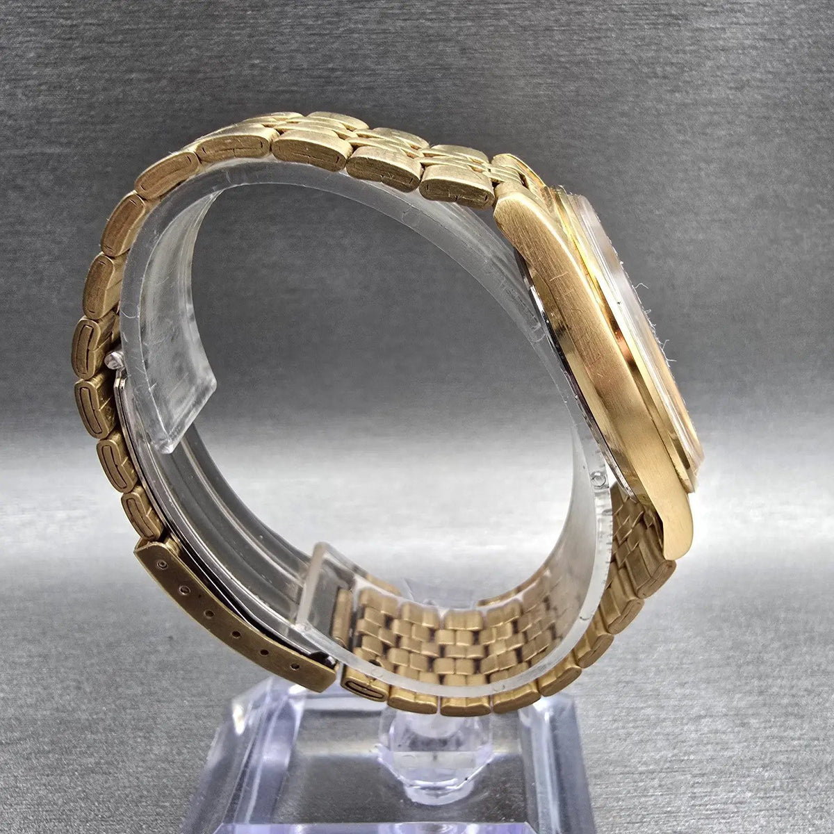 Seiko Railroad Approved Watch Men 35mm White Dial Gold Daydate 7N43-8A39 New Bat9