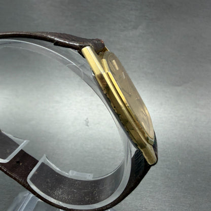 Seiko Lassale Tank Watch Men 28mm Champagne Dial Gold Tone 6020-5839 New Battery3