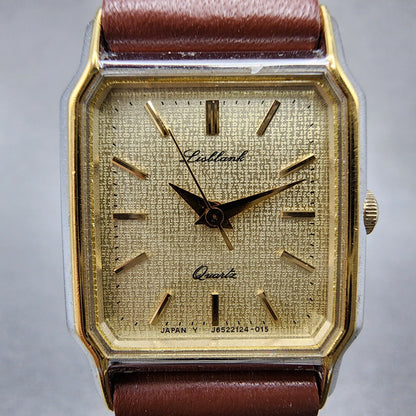 Orient Tank Watch Women 19mm Cream Dial Two Tone Rectangle J6521240 CS New Batt1