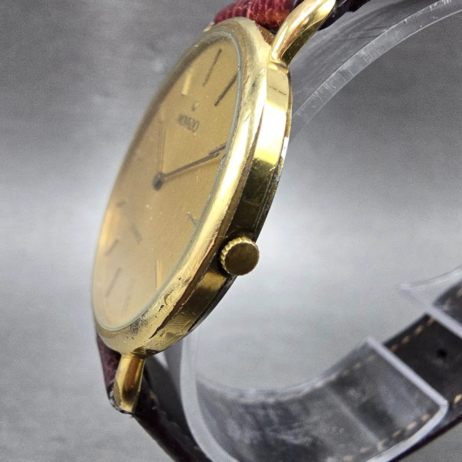 Movado Watch Men 33mm Champagne Dial Gold Tone Round 87-64-881 New Battery2