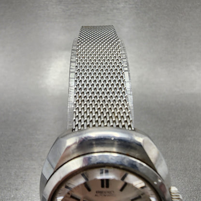 Seiko Automatic Watch Women 28mm Silver Dial Silver Tone Date 2205-0030 Runs