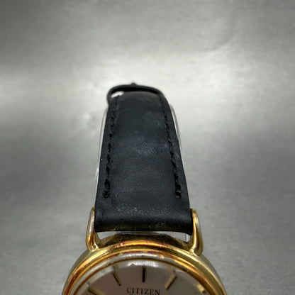 Citizen Castalia Watch Women 24mm Silver Dial Gold Tone Date Round New Battery4