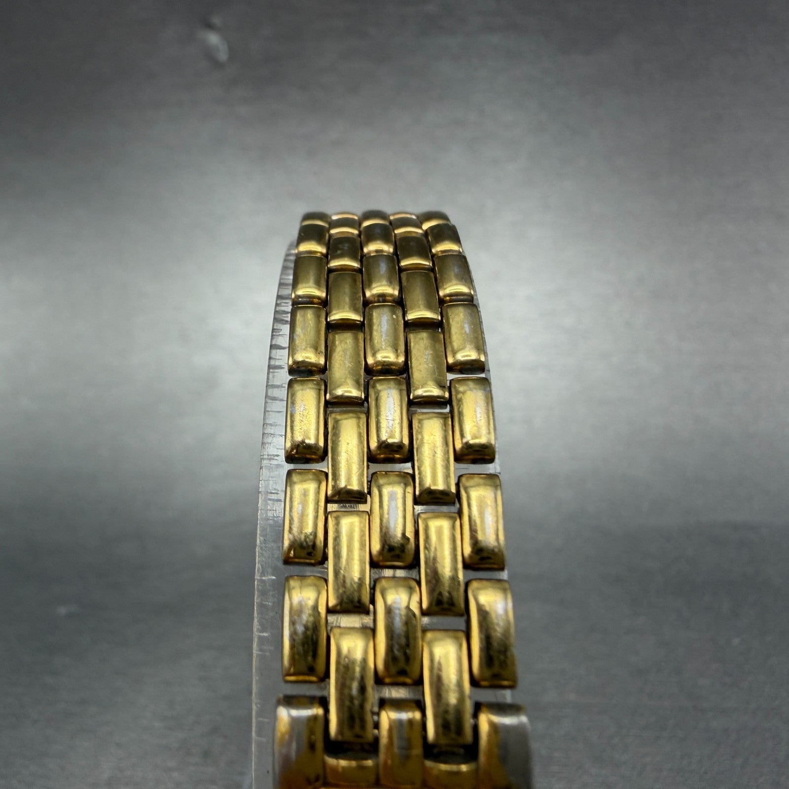 Citizen CQ Tank Watch Women 14mm Black Dial Gold Tone Rectangle New battery VTG4