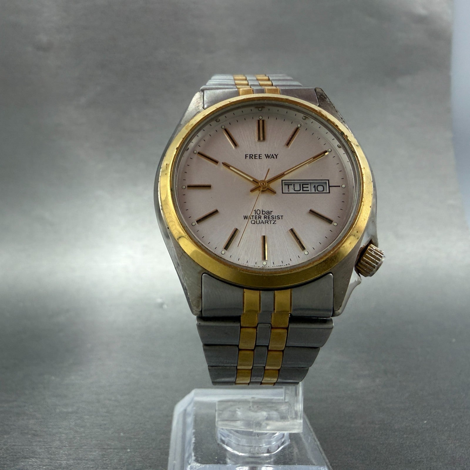 Citizen Free Way Watch Men 37mm Silver Dial Steel Daydate 5500-A41598 New Batt5