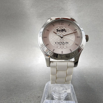 Coach Maddy Watch Women 34mm White Dial Silver Tone Band New Battery5