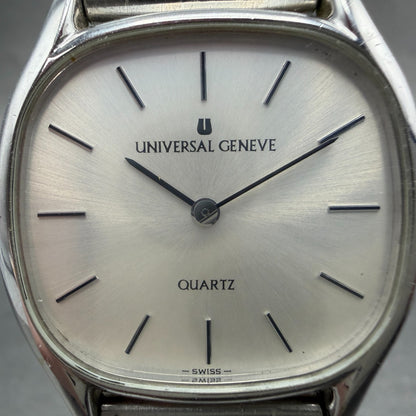 Universal Geneve Watch Men 31mm Silver Dial Stainless Steel Oval 743226 Newbat1
