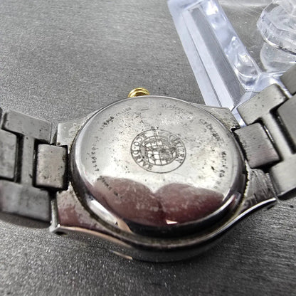 Citizen Eco-Drive Watch Women 26mm MOP Dial Two Tone Date E011-S064881 Runs BIKN9