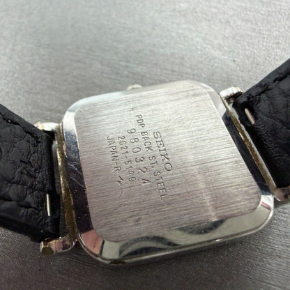 Seiko Watch Women 24mm Silver Dial Silver Tone Rectangle 2621-5140 New Battery9