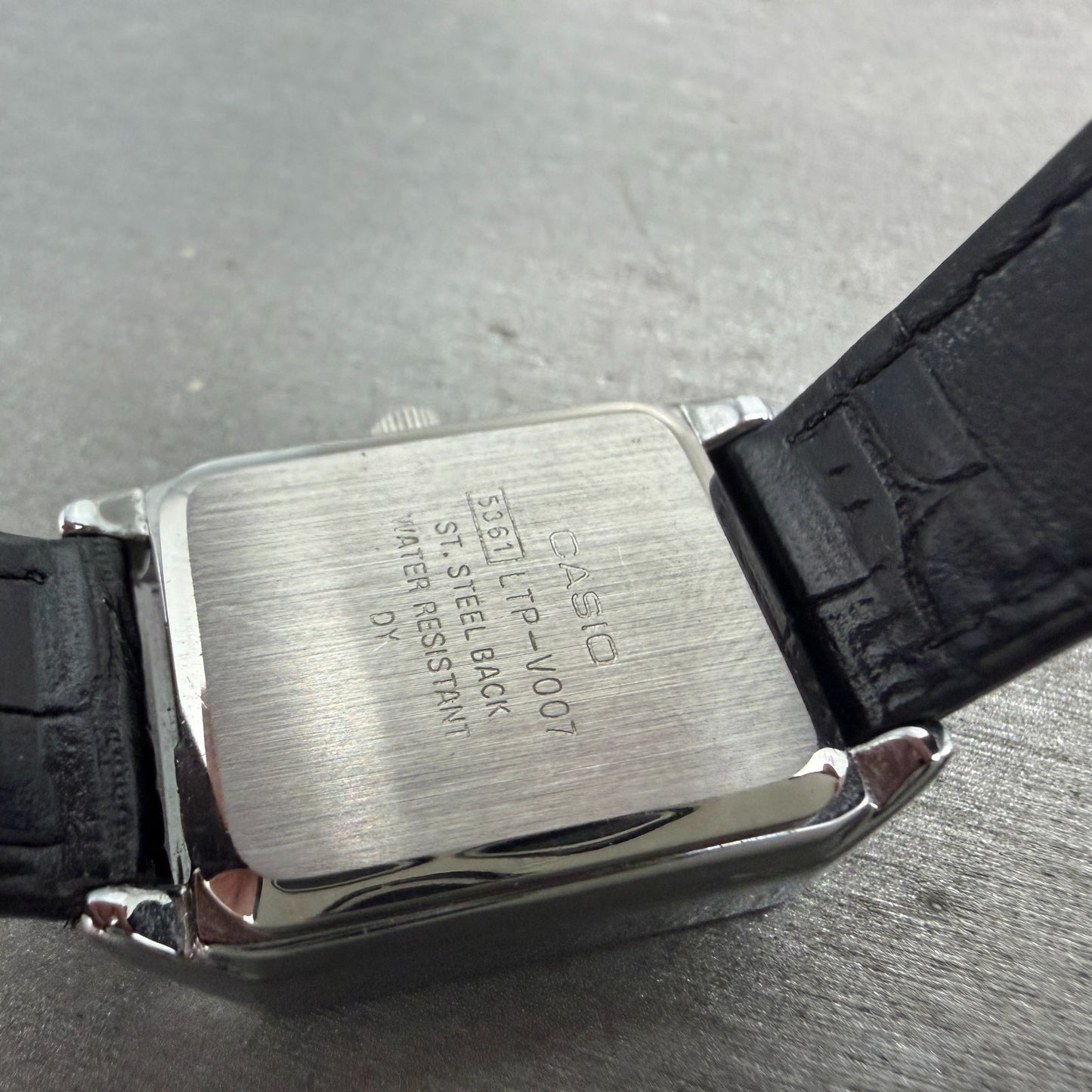Casio Tank Watch Women 22mm Silver Dial Silver Tone Rectangle LTP-V007 New Batt9