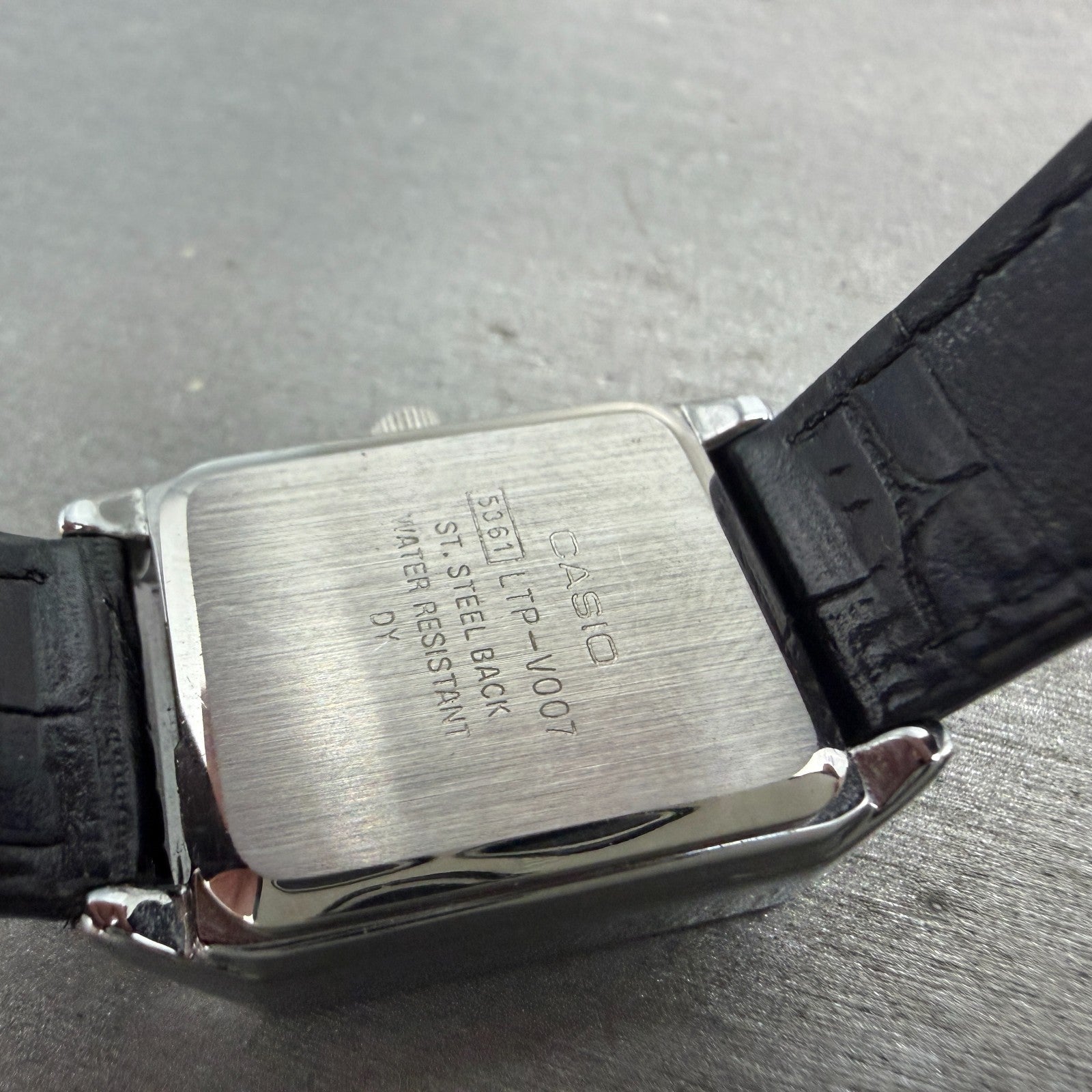Casio Tank Watch Women 22mm Silver Dial Silver Tone Rectangle LTP-V007 New Batt9
