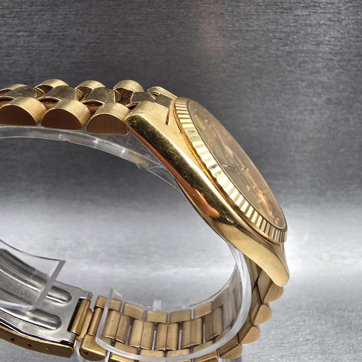 Seiko President Watch Men 35mm Gold Dial Gold Tone Daydate 5Y23-8A60 New Battery3