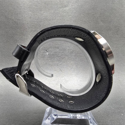 Bulova Harley Davidson Watch Men 36mm Silver Dial Silver Tone Date 76B00 New Bat8