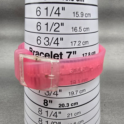 Swatch Pink Candy Watch Women 34mm White Dial Clear Case Round GE177 New Battery9