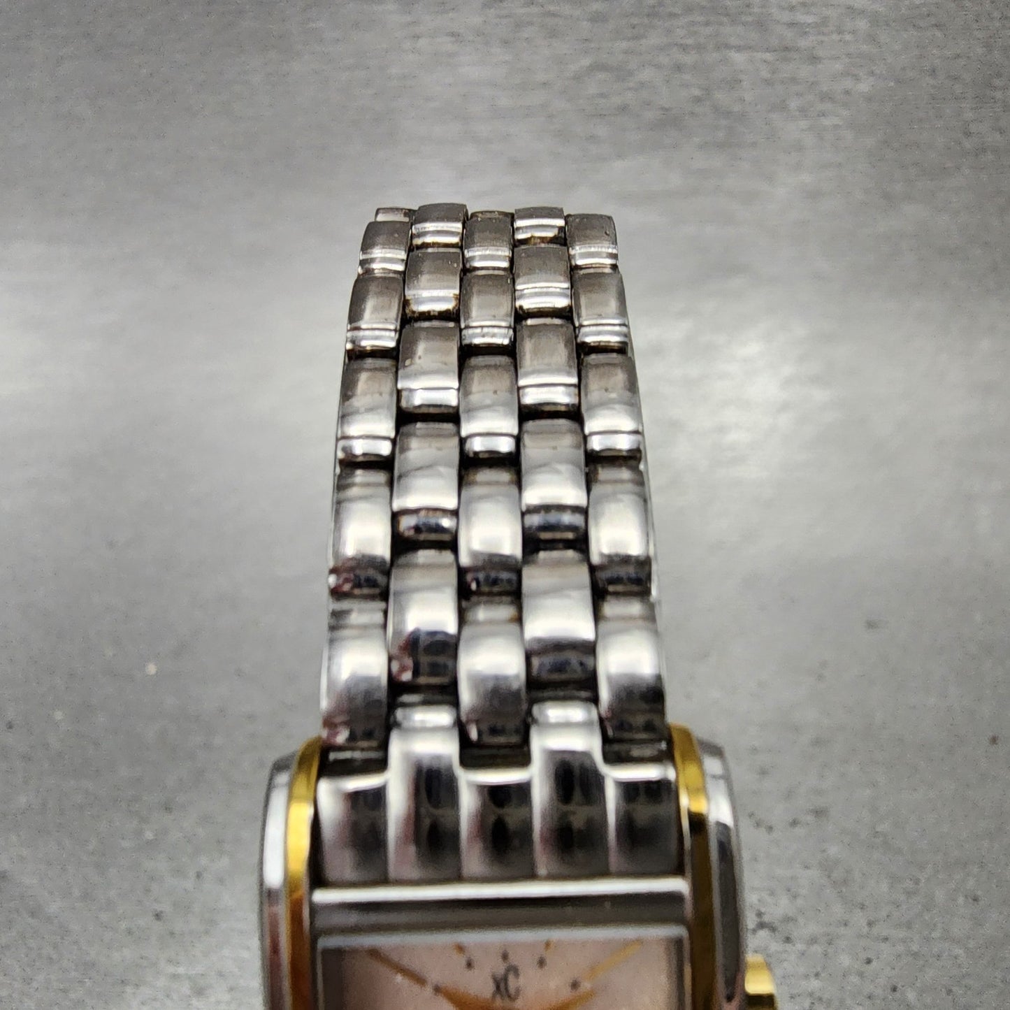 Citizen XC EcoDrive Tank Watch Women 19mm Cream Dial Two Tone Rectangle Runs5