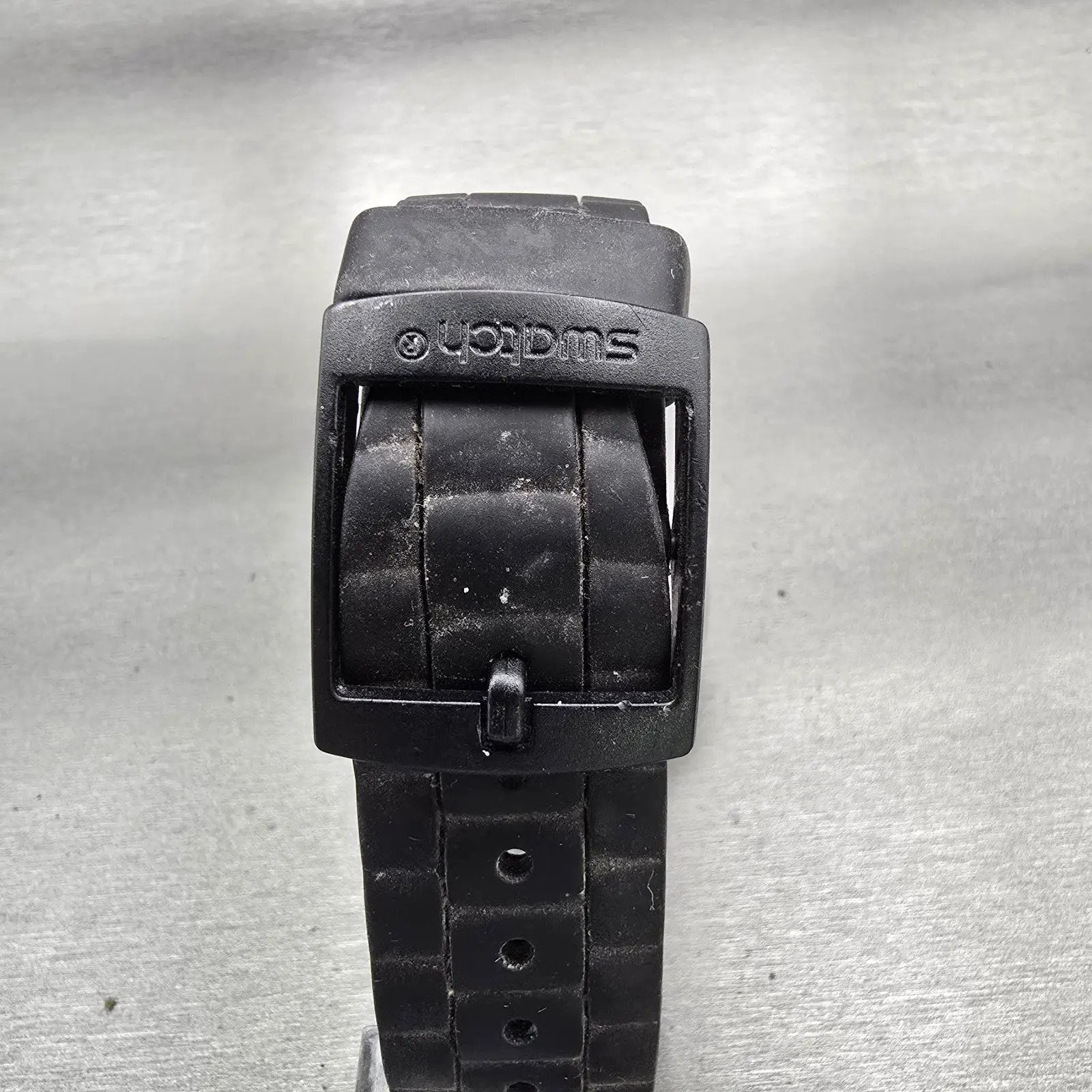Swatch Scuba Libre Stormy watch Men 44mm Black Dial Clear Date SUUK400 New BattG7