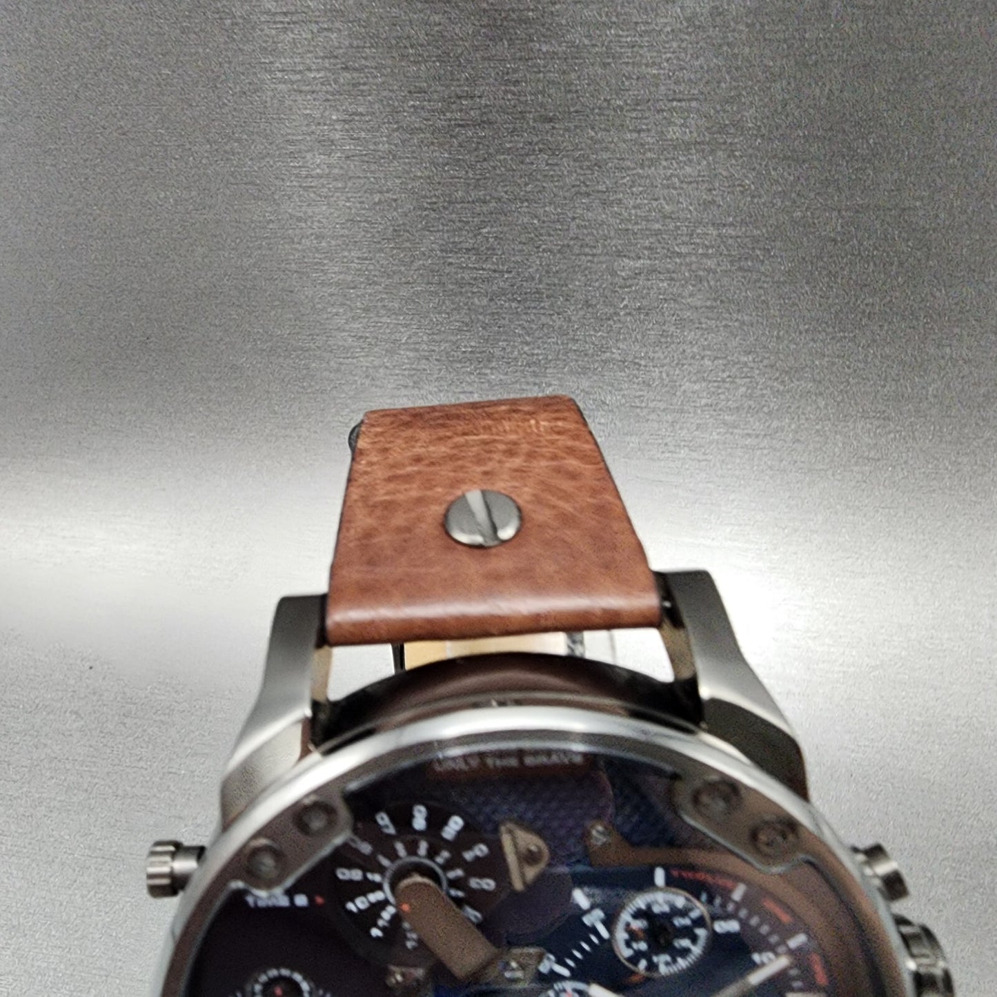 Diesel Mr Daddy 2.0 Watch Men 57mm Blue Dial Gray Tone Round DZ 7314 New Battery4