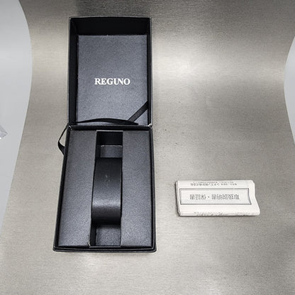 Reguno Watch Men 37mm Black Dial Silver Tone Date Solar H415T017274 Works13