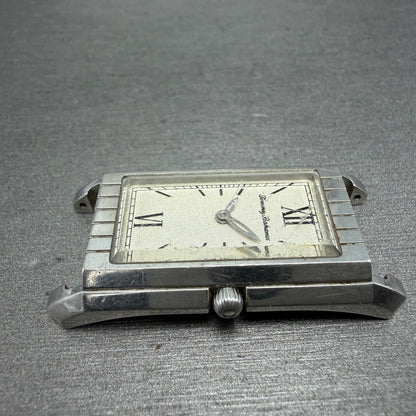 Tommy Bahama Tank Watch Women 22mm Cream Dial Silver Tone Rectangle TB2065 PARTS6