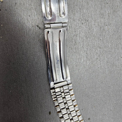 Seiko SQ Bracelet 17mm Stainless Steel Two Tone Tri Folding Clasp VTG Japan B27412