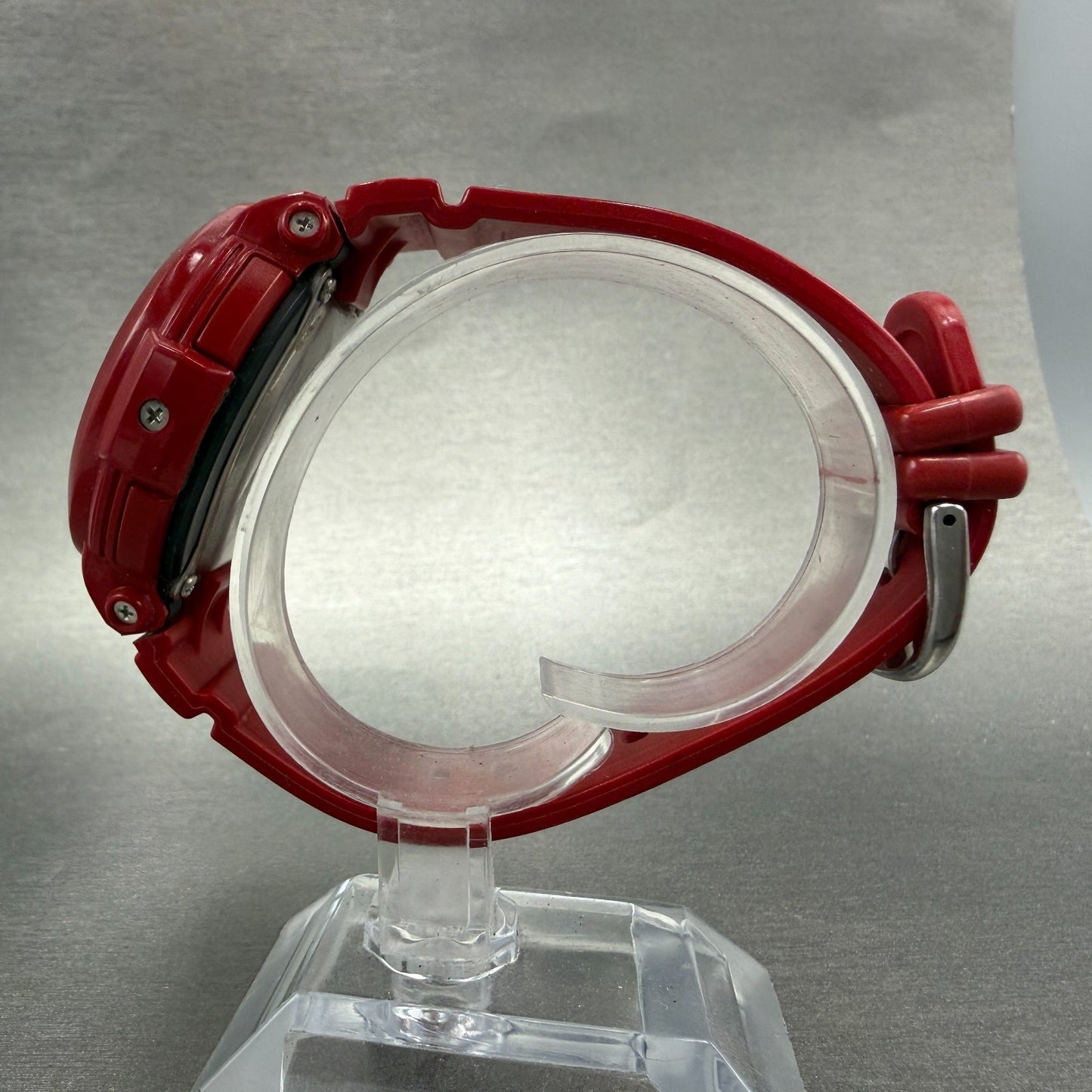 Casio Baby-G Watch Women 43mm Analog Digital Red Tone Alarm Chrono New Batt ABC6